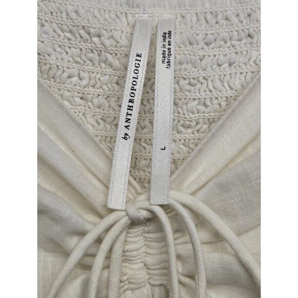 Anthropologie Tina Puff Sleeved Embroidered Maxi Dress Womens Large Romantic - Picture 7 of 9